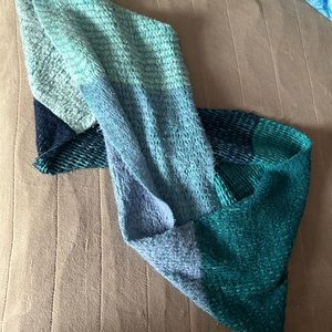 Infinity scarf, worn twice